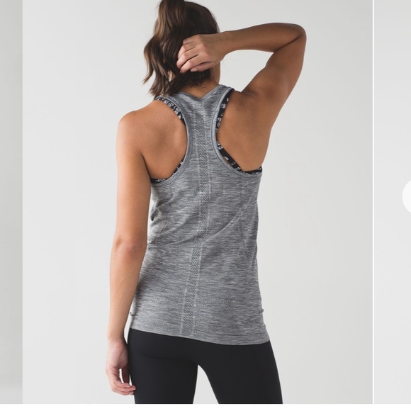 Lululemon Swiftly Tech Racerback Heathered Slate 4 - Picture 3 of 4